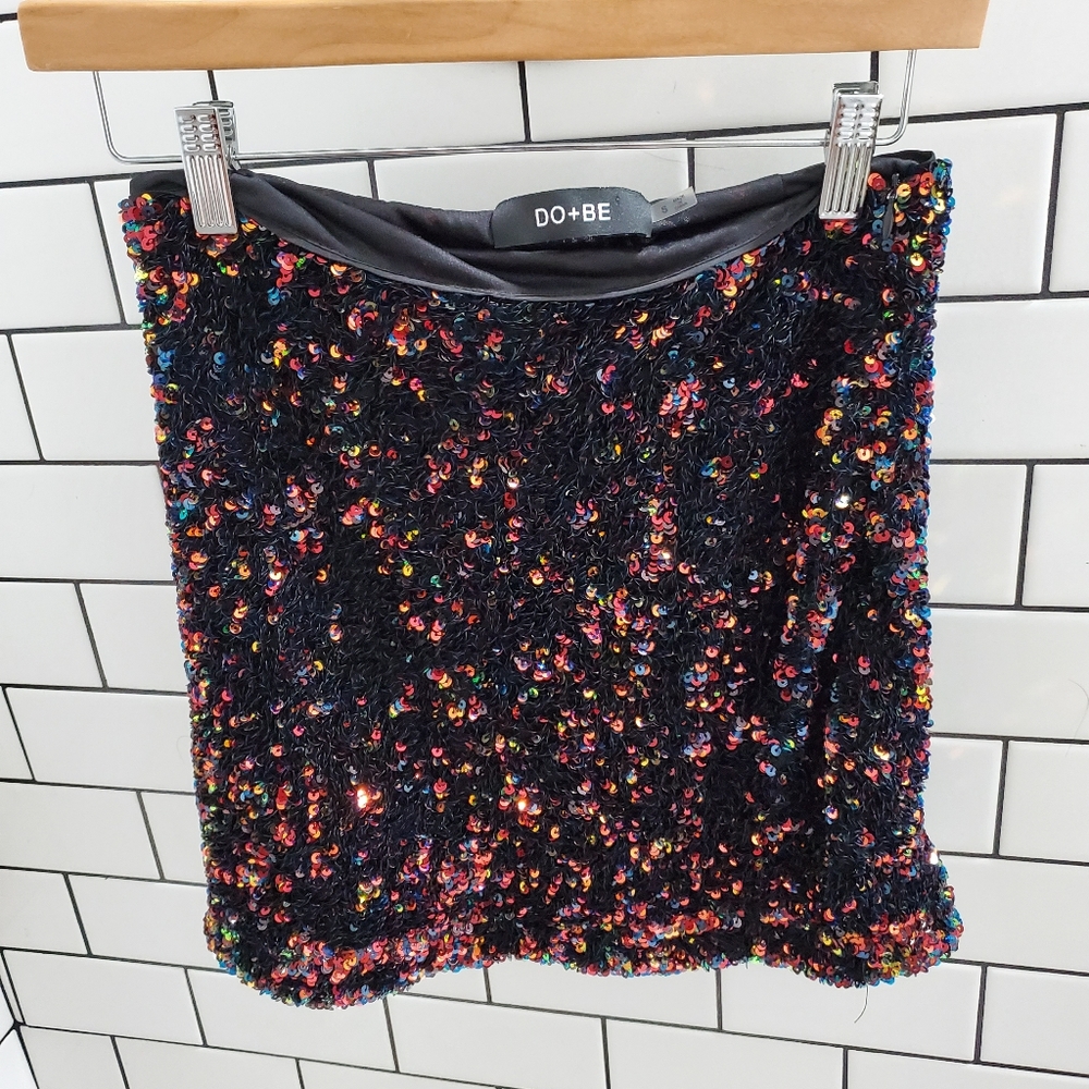 Sequin mini skirt